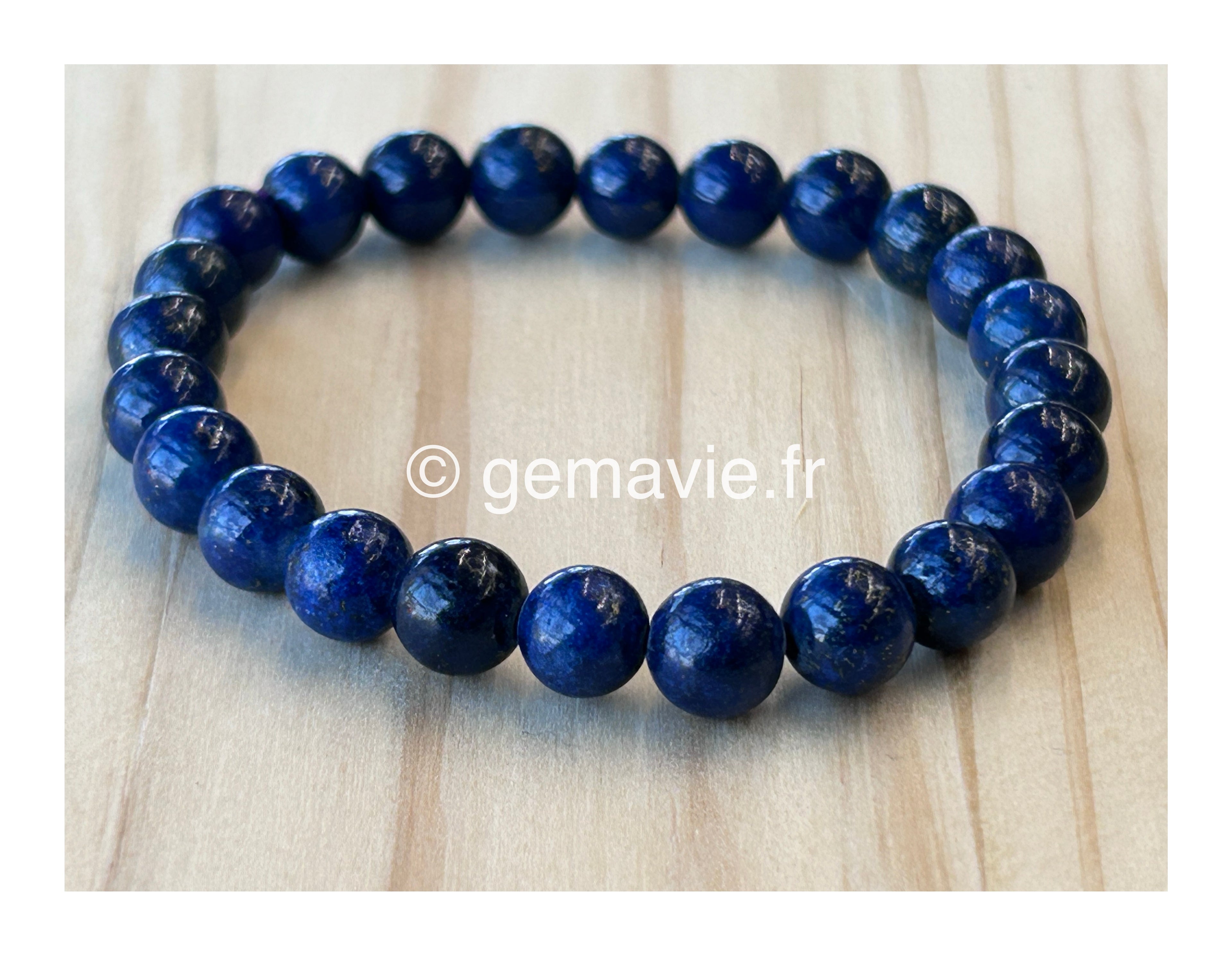Bracelet extensible en Lapis Lazuli