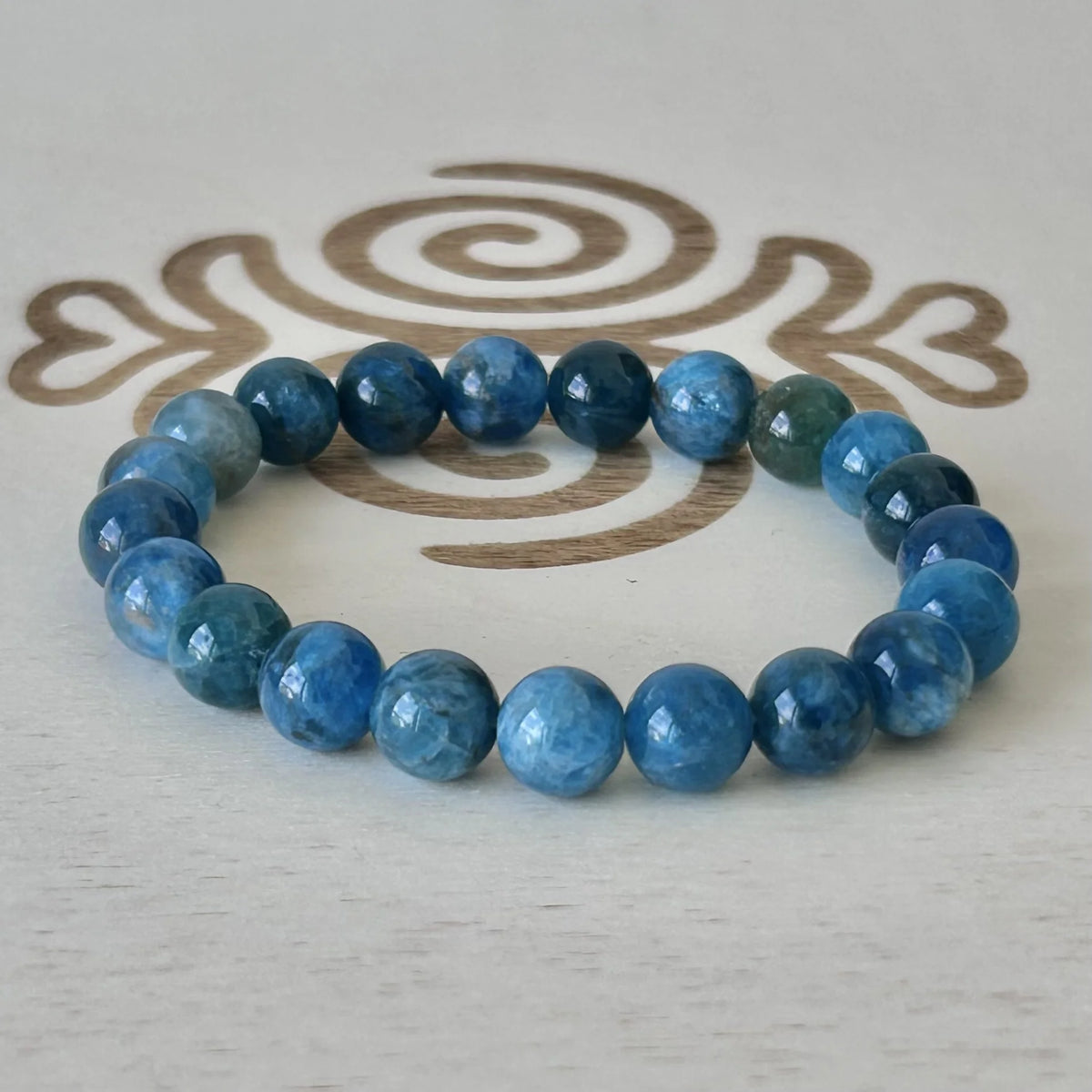 Bracelet Apatite bleue 8 mm – Gemavie